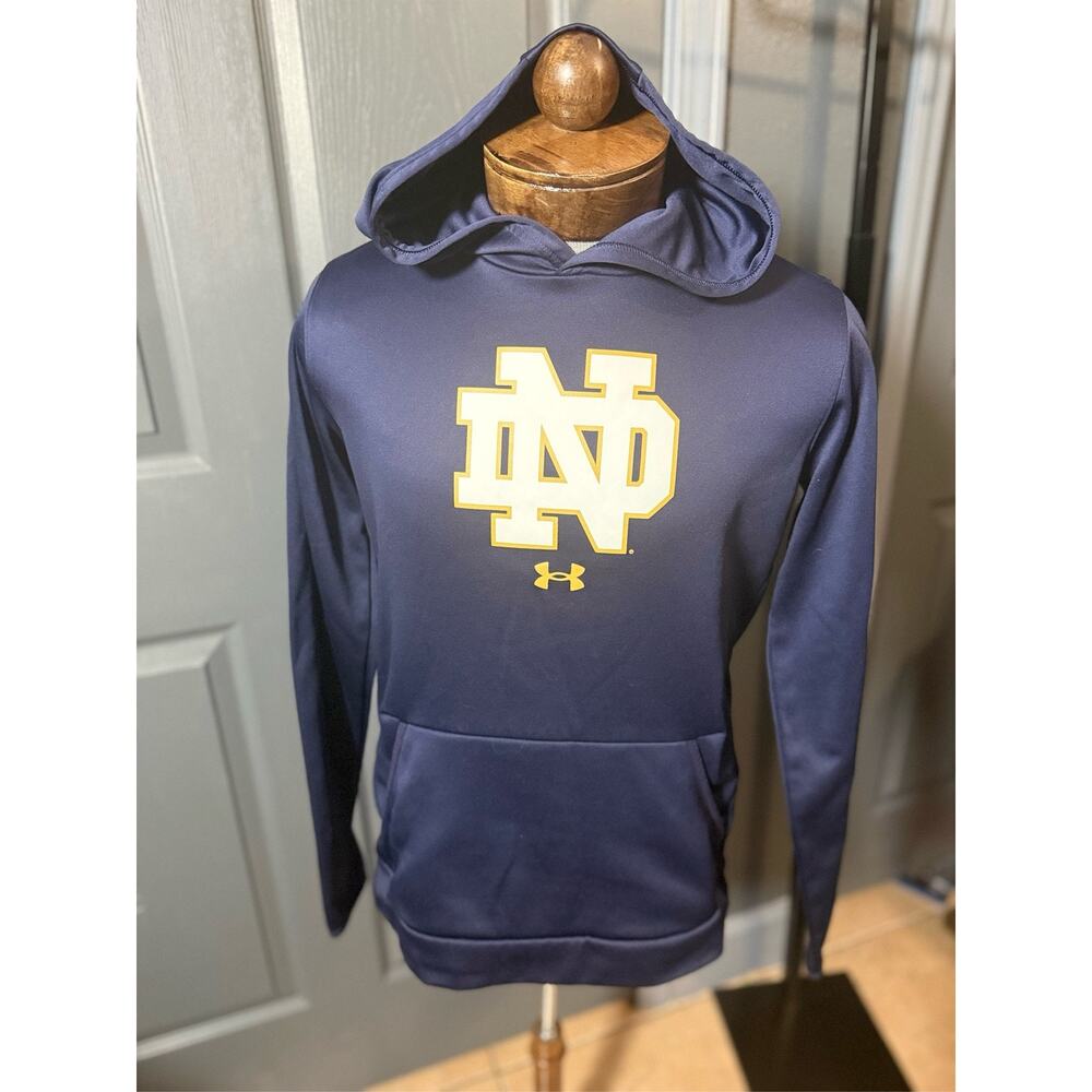 Under Armour Notre Dame Youth XL Navy Pullover